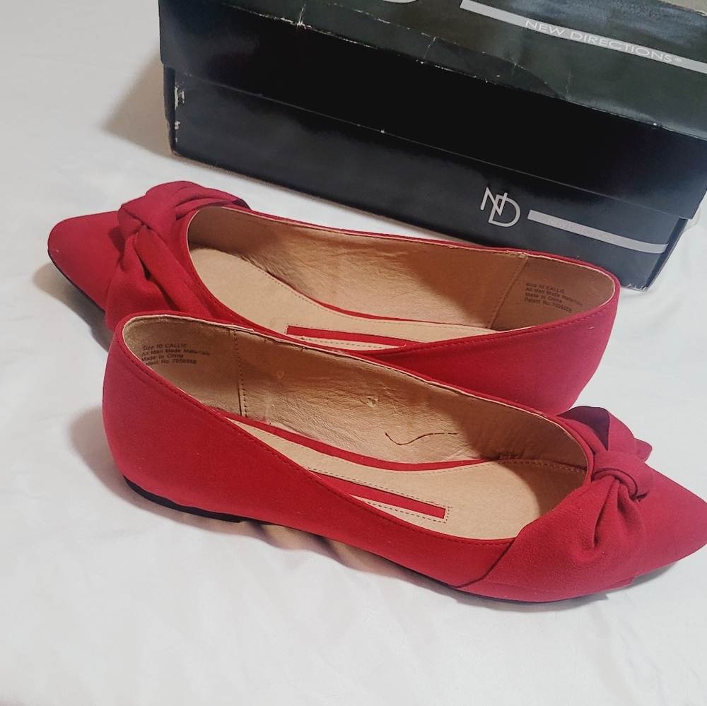 New Directions “Red Callie” Flats Size 10. - Picture 4 of 12